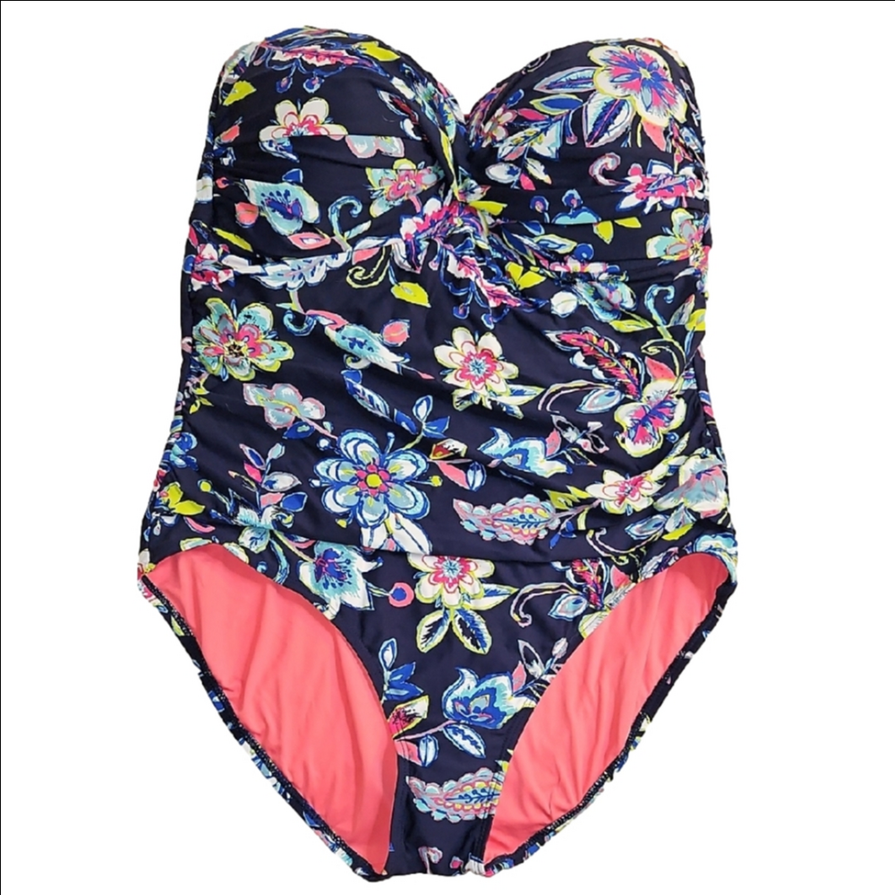 Anne Cole Multicolor Floral Swimsuit Size 18W. NWOT